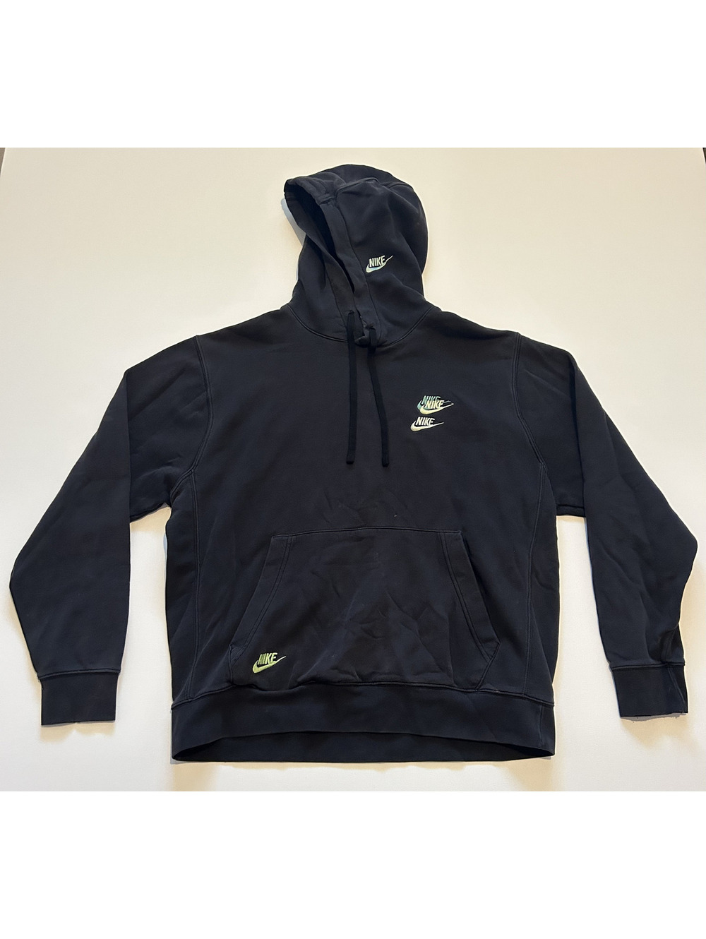 Nike Multi-Swoosh Fleece Hoodie Men's L Black DM8882-010 All Over Swoosh